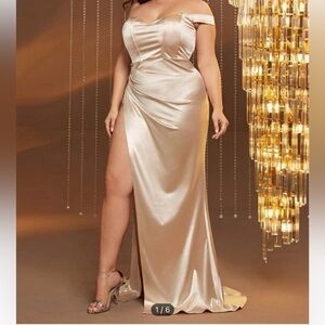 3X Champagne formal dress